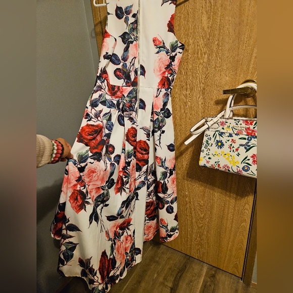 Black Collection High Low Floral Dress - Picture 3 of 6